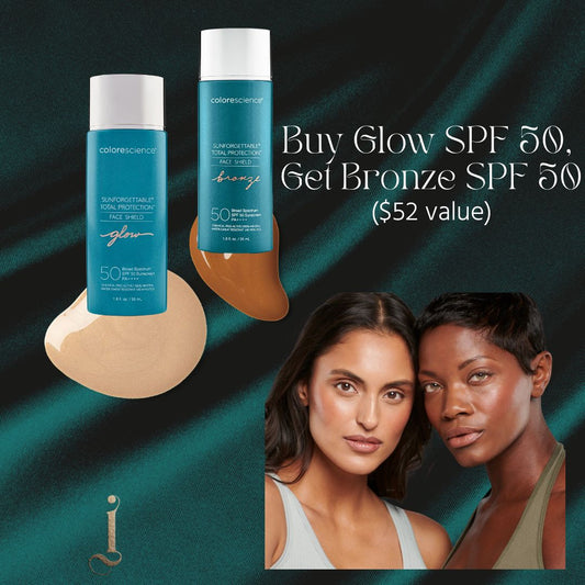 Glow Face Shield SPF 50 + Bronze Face Shield SPF 50
